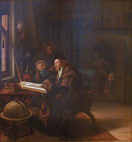 Jan Steen Scholar at his Desk China oil painting art